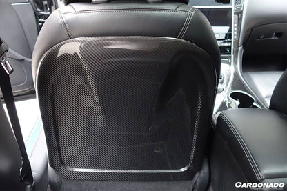 Carbonado 2014-2017 Infiniti Q50 Sedan OEM Style Dry Carbon Fiber Seat back Replacement