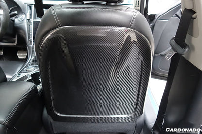 Carbonado 2014-2017 Infiniti Q50 Sedan OEM Style Dry Carbon Fiber Seat back Replacement