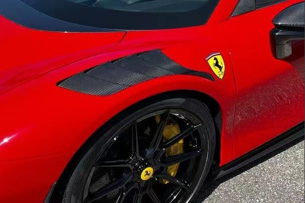 Guardabarros de fibra de carbono seco estilo NTC para Ferrari SF90 Stradale Carbonado 2020-2025