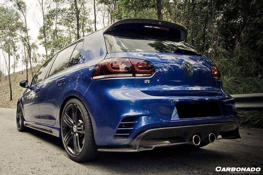 Carbonado 2010-2013 Volkswagen Golf 6 R20 GTI Rz Style Rear Bmper (Mid Exhaust)