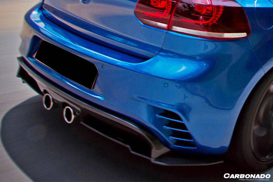 Carbonado 2010-2013 Volkswagen Golf 6 R20 GTI Rz Style Rear Bmper (Mid Exhaust)