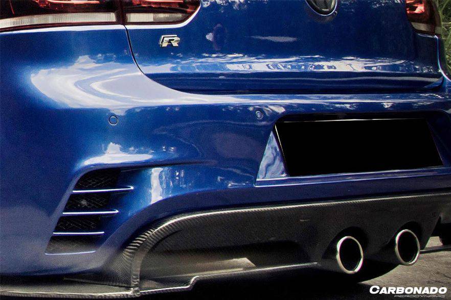 Carbonado 2010-2013 Volkswagen Golf 6 R20 GTI Rz Style Rear Bmper (Mid Exhaust)
