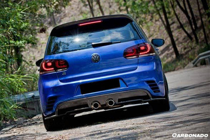Carbonado 2010-2013 Volkswagen Golf 6 R20 GTI Rz Style Rear Bmper (Mid Exhaust)