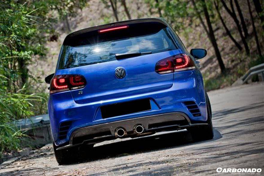 Carbonado 2010-2013 Volkswagen Golf 6 R20 GTI Rz Style Rear Bmper (Mid Exhaust)