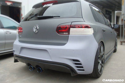 Carbonado 2010-2013 Volkswagen Golf 6 R20 GTI Rz Style Rear Bmper (Mid Exhaust)