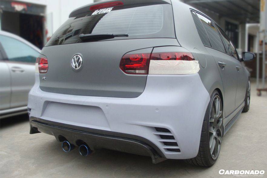 Carbonado 2010-2013 Volkswagen Golf 6 R20 GTI Rz Style Rear Bmper (Mid Exhaust)
