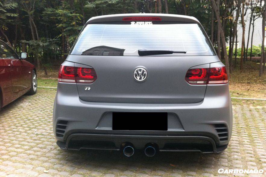 Carbonado 2010-2013 Volkswagen Golf 6 R20 GTI Rz Style Rear Bmper (Mid Exhaust)
