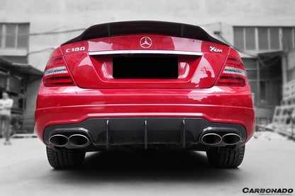 Carbonado 2012-2014 Mercedes Benz W204 C Class C63 AMG Carbon Fiber Rear Lip Diffuser