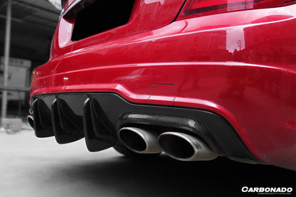 Carbonado 2012-2014 Mercedes Benz W204 C Class C63 AMG Carbon Fiber Rear Lip Diffuser