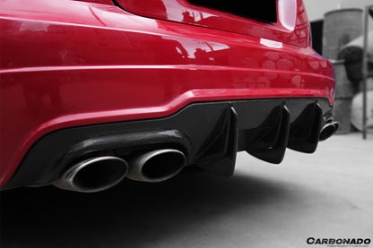 Carbonado 2012-2014 Mercedes Benz W204 C Class C63 AMG Carbon Fiber Rear Lip Diffuser