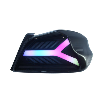 Luces traseras LED OLM Y-Spec (lente ahumada, óptica blanca con RGB) - WRX/STI 2015-2021