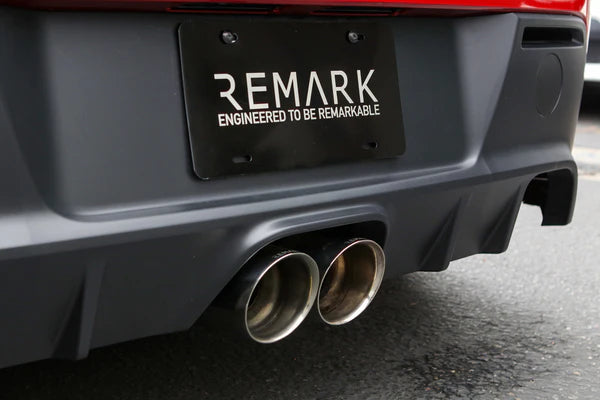 REMARK Catback Exhaust - Dual Tips Center Exit (Burnt SS) (2022+ Toyota GR Corolla)