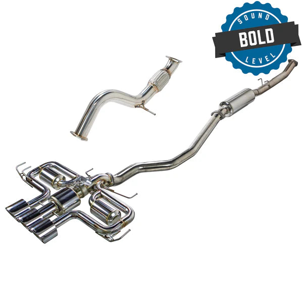 Remark Triple Tip Catback Exhaust w/ Triple Tip & Front Pipe (2023+ Honda Civic Type-R FL5)