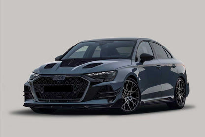 Borde delantero de fibra de carbono autoclave estilo Audi RS3 8Y.5 Sedán y Sportback Carbonado 2025-UP AD