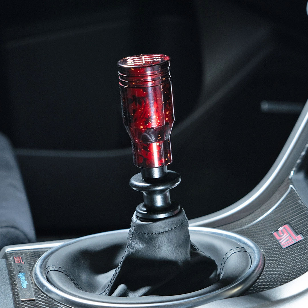 Perilla de cambio Billetworkz Cosmic Space - Grabado de velocidad de 6 velocidades - Subaru STI