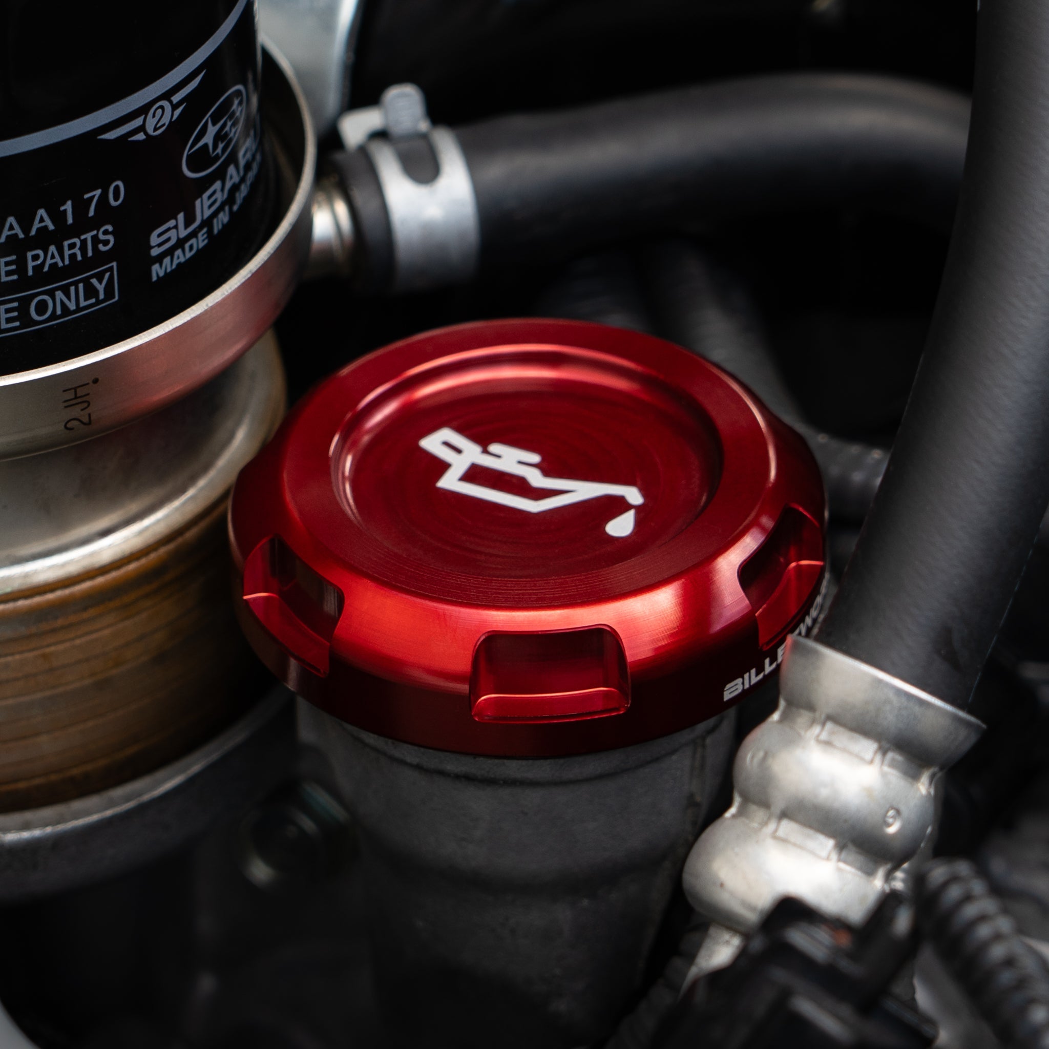 Tapas del compartimento del motor Billetworkz (Subaru Forester XT 2009-2013)