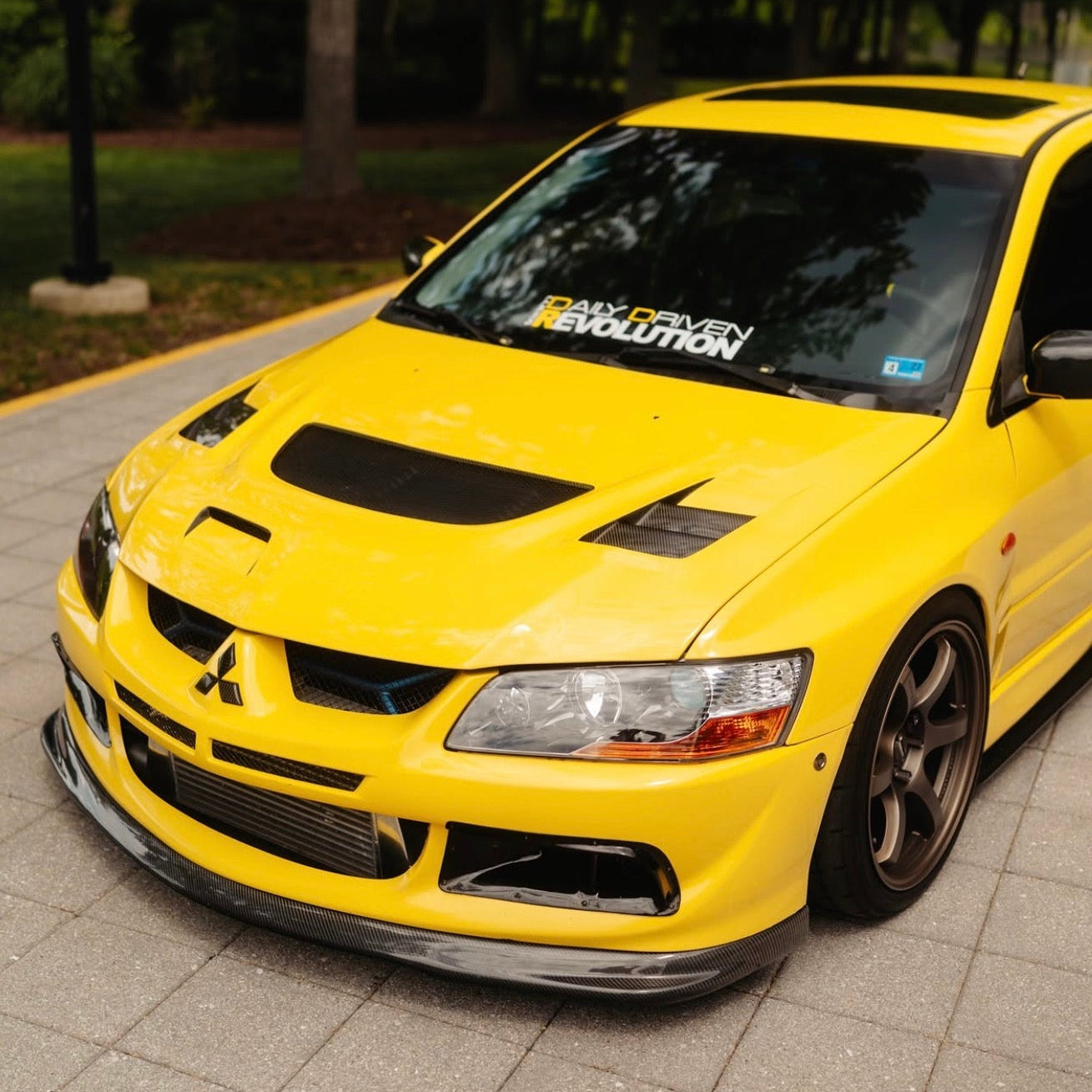 Rexpeed D-style front lip for Evo 8