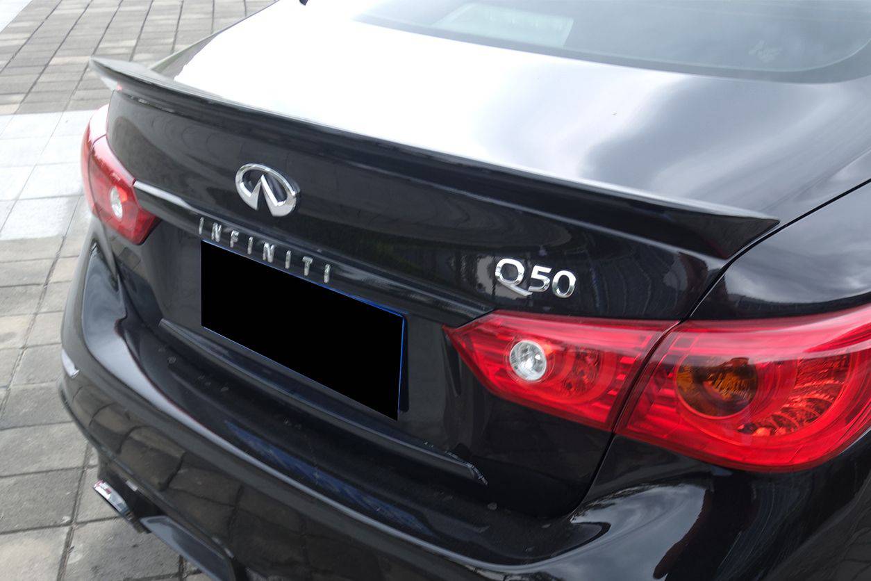 Alerón de maletero de fibra de carbono estilo SN para Infiniti Q50 Sedán 2014-2024