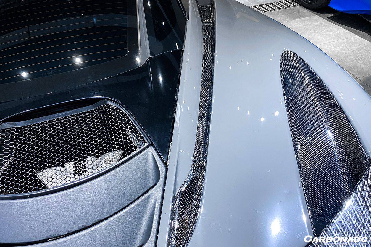 Carbonado 2017-2022 McLaren 720S Coupe Only Carbon Fiber Engine Hood Side Air Intake Vents 6pcs （Dont Fit Spyder）