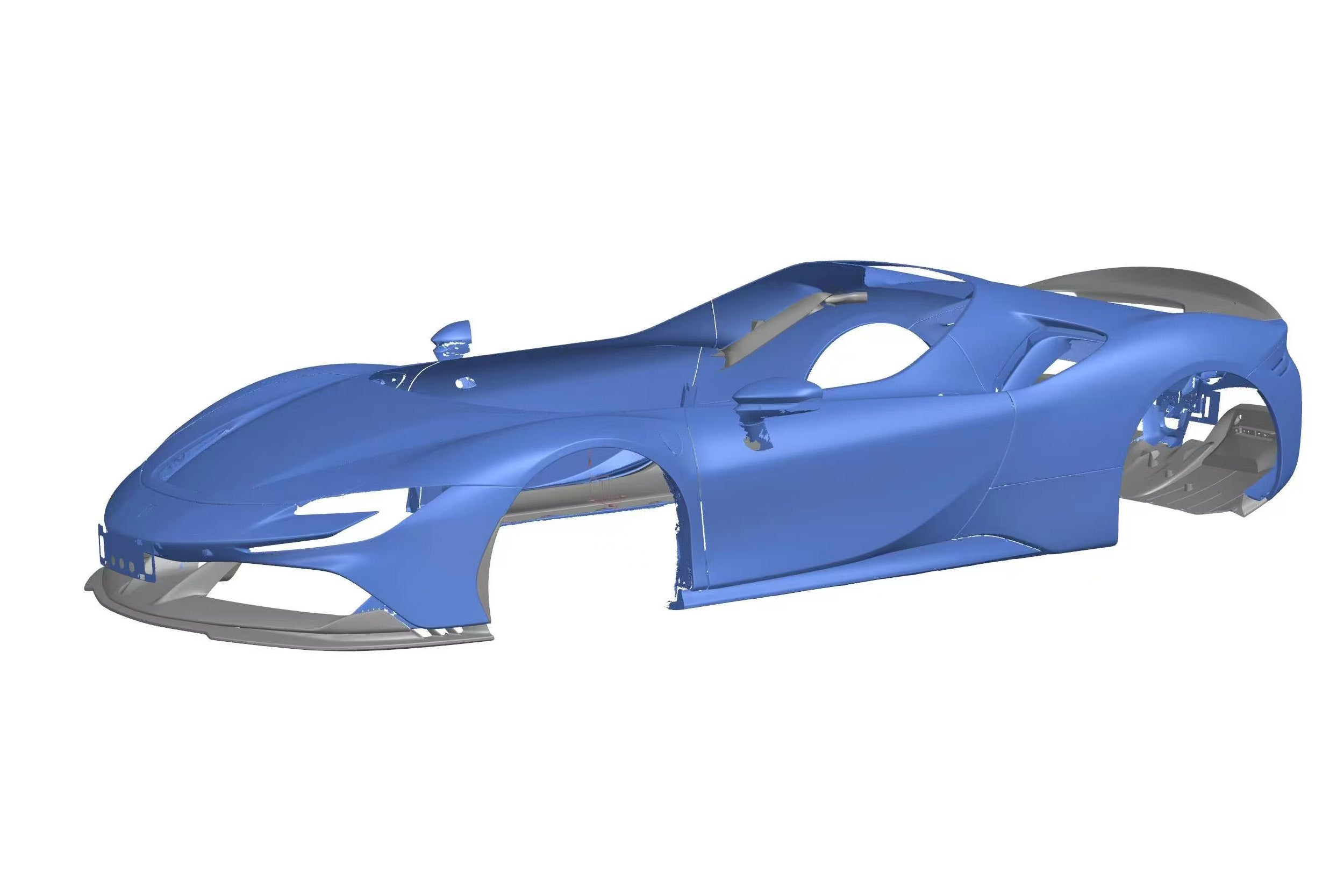 Divisor frontal de fibra de carbono estilo autoclave para Ferrari SF90 MIX Carbonado 2020-UP