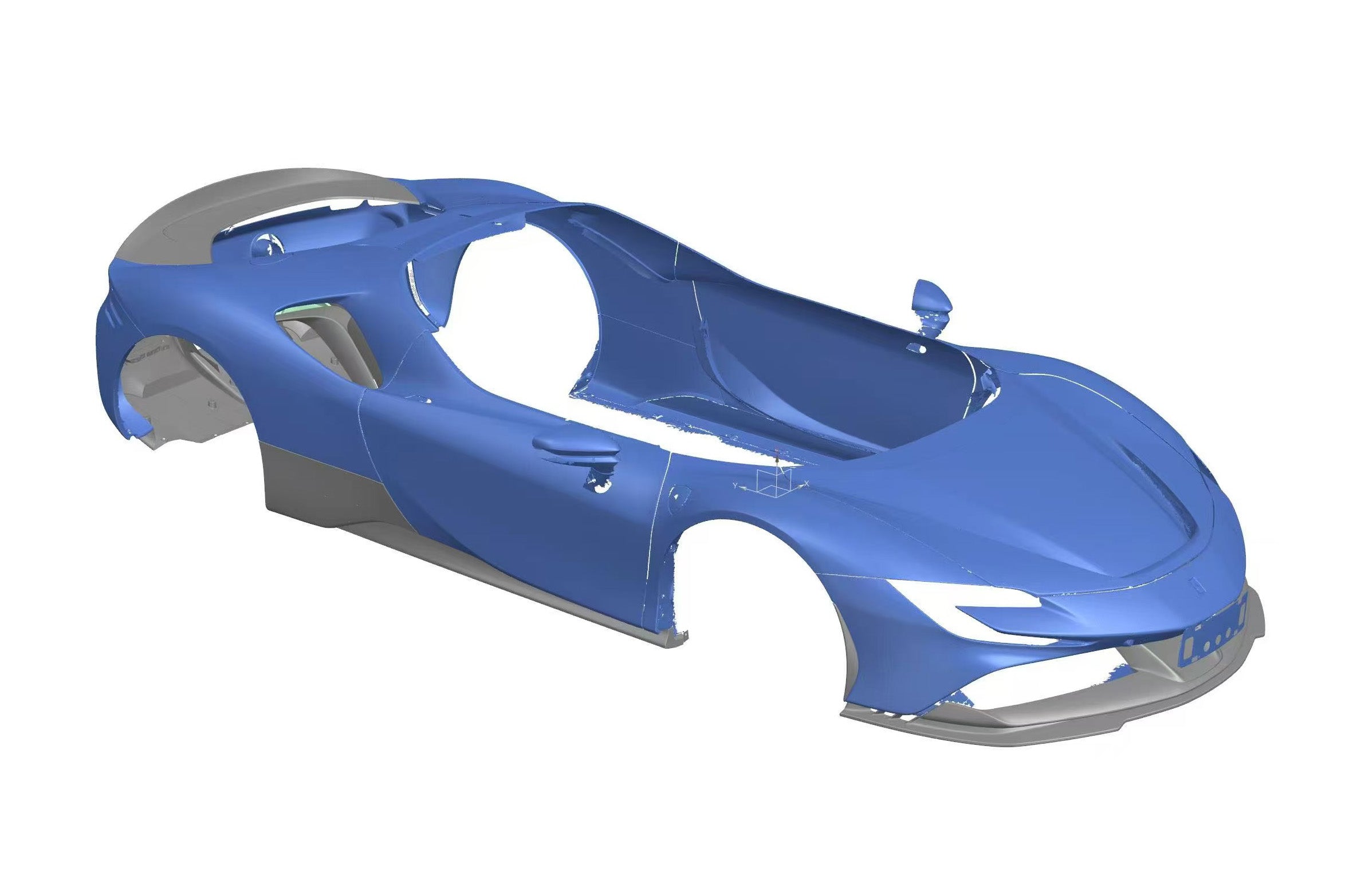 Divisor frontal de fibra de carbono estilo autoclave para Ferrari SF90 MIX Carbonado 2020-UP