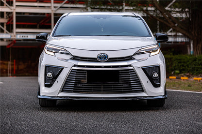 Carbonado 2021-UP Toyota GR SIENNA CA-II Style PP Material Front Bumper With light