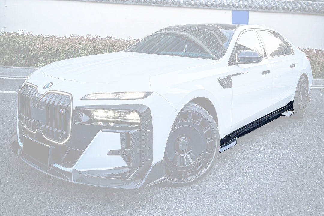 2022-2026 BMW 7 Series G70 Autoclave Carbon Fiber Side Skirts Carbonado (MSY) Fits: M Sport Package only (DRYCFG70-OD-MSY-SS)