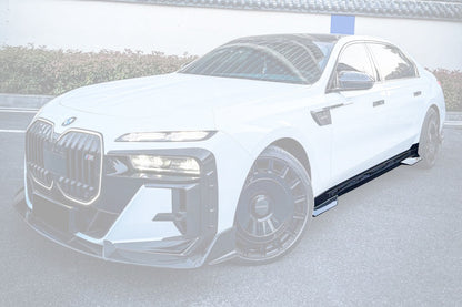 2022-2026 BMW 7 Series G70 Autoclave Carbon Fiber Side Skirts Carbonado (MSY) Fits: M Sport Package only (DRYCFG70-OD-MSY-SS)