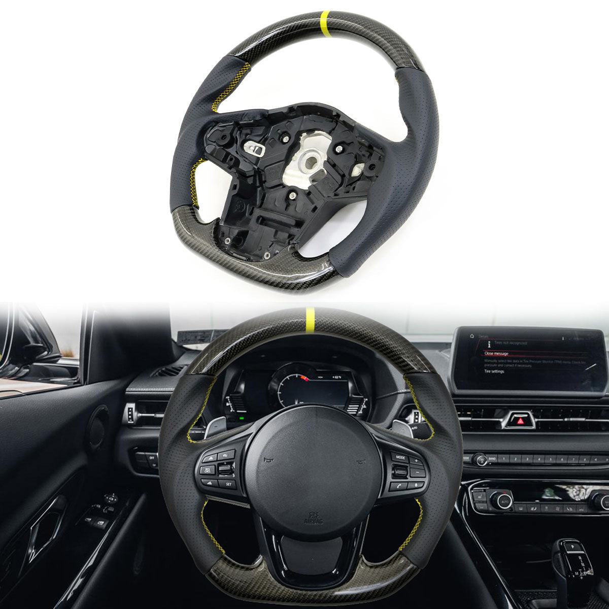 K2 Industries Carbon Fiber Steering Wheel for 2020-2025 Toyota Supra