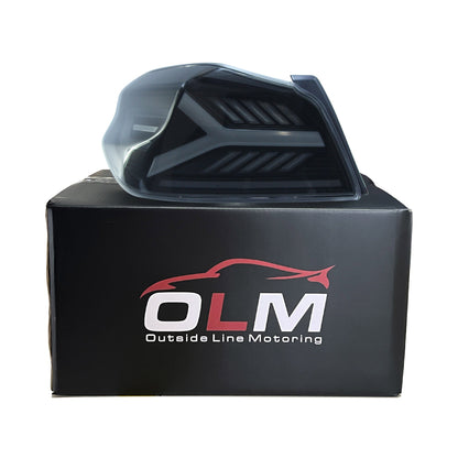 Luces traseras LED OLM Y-Spec (óptica blanca con lente ahumada) - WRX/STI 2015-2021