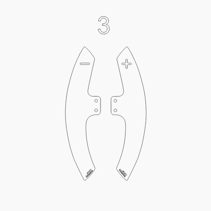 JDC Titanium Paddle Shifters for JQ Werks Steering Wheels - 12