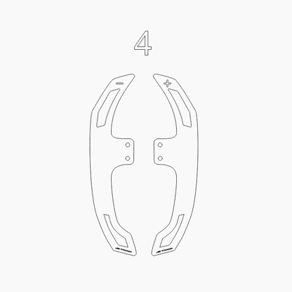 JDC Titanium Paddle Shifters for JQ Werks Steering Wheels - 13