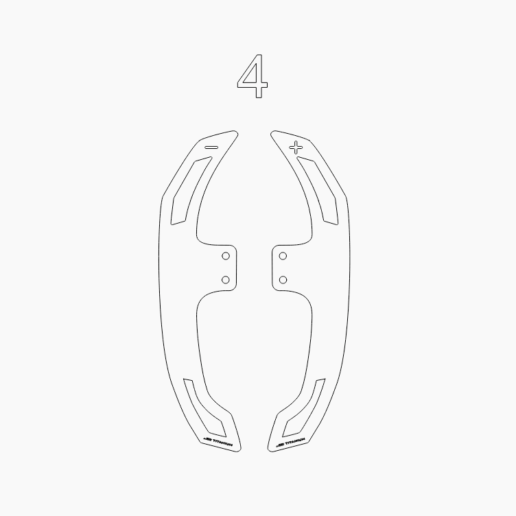 JDC Titanium Paddle Shifters for JQ Werks Steering Wheels - 13