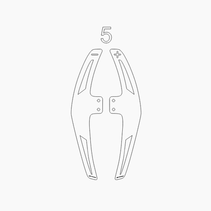 JDC Titanium Paddle Shifters for JQ Werks Steering Wheels - 14