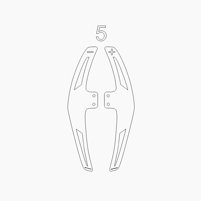 JDC Titanium Paddle Shifters for JQ Werks Steering Wheels - 14
