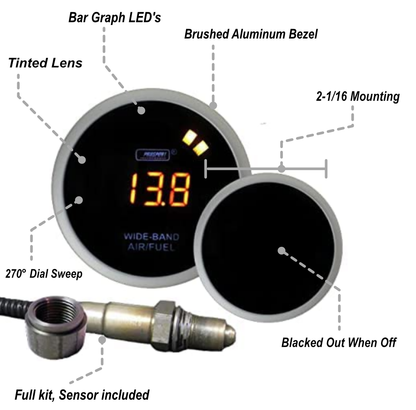 Prosport 2-1/16" Wideband Digital Air Fuel Ratio kit-Amber LCD