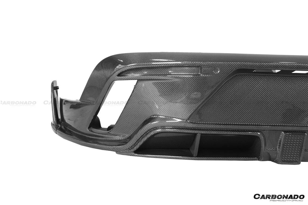 Carbonado 2019-2023 Porsche Taycan 4 4S GTS TURBO CADO Style Carbon Fiber Rear Diffuser