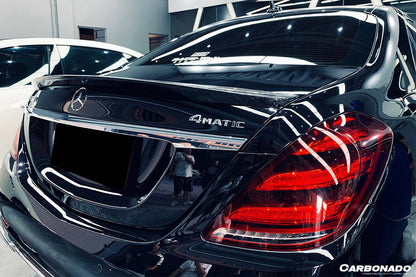 Alerón de maletero de fibra de carbono estilo Carbonado para Mercedes Benz S63 Clase S W222 Sedán RT (2014-2020)