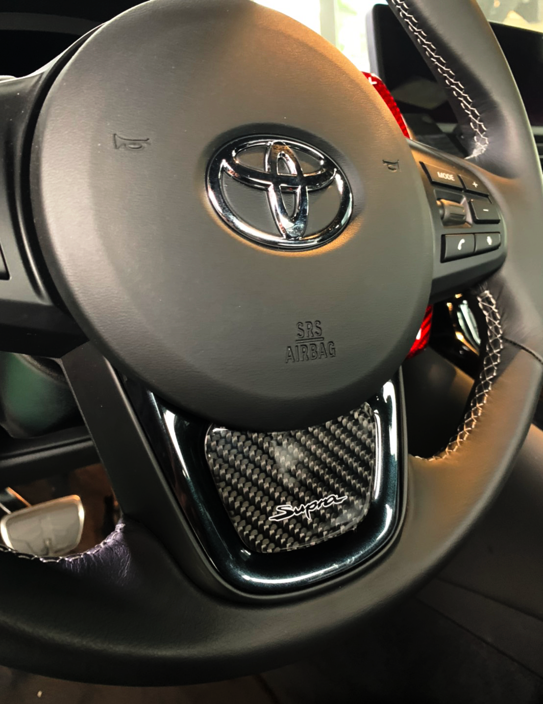 Rexpeed Carbon Steering Wheel Badge | A90 Toyota Supra - 4