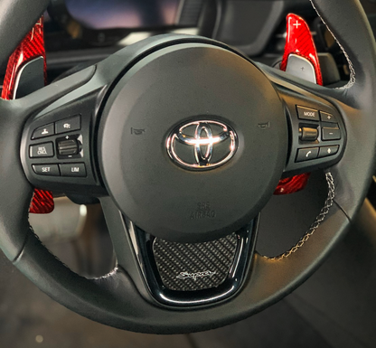 Rexpeed Carbon Steering Wheel Badge | A90 Toyota Supra - 5