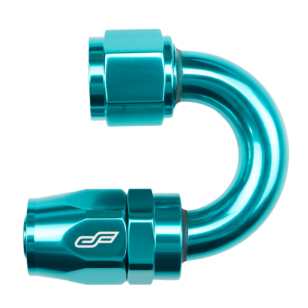 -10 AN 180 Degree Female Aluminum Hose End Fitting