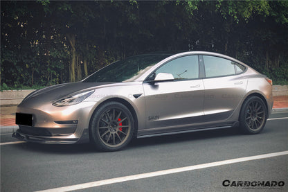 Faldón delantero de fibra de carbono estilo Tesla Model 3 VRS Carbonado 2017-2023