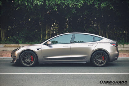 Carbonado 2017-2023 Tesla Model 3 VRS Style Carbon Fiber Side Skirts