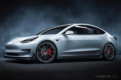 Faldón delantero de fibra de carbono estilo Tesla Model 3 VRS Carbonado 2017-2023