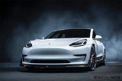 Faldón delantero de fibra de carbono estilo Tesla Model 3 VRS Carbonado 2017-2023