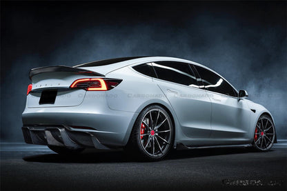 Carbonado 2017-2023 Tesla Model 3 VRS Style Carbon Fiber Side Skirts