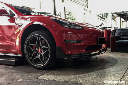 Faldón delantero de fibra de carbono estilo Tesla Model 3 VRS Carbonado 2017-2023