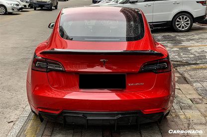 Alerón de maletero de fibra de carbono estilo Tesla Model 3 VRS Carbonado 2017-2023