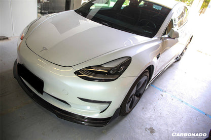 Faldón delantero de fibra de carbono estilo Tesla Model 3 VRS Carbonado 2017-2023