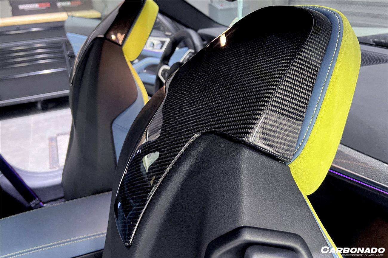 Carbonado 2021-UP BMW M4   M3 G82 G83 G80 OE Style Carbon Fiber UP Seat-back Cover